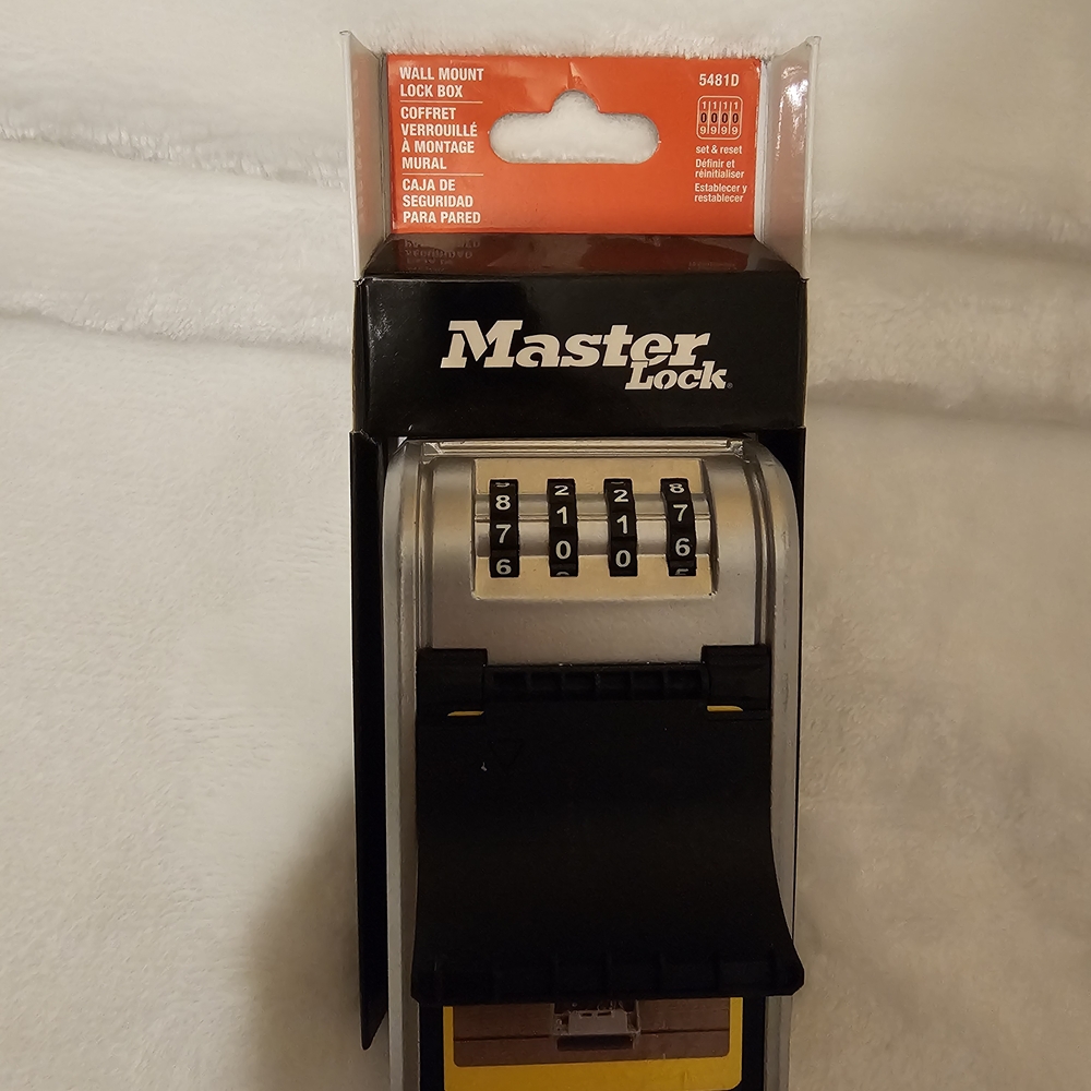 Wall Mount Lock Box - Black and Silver